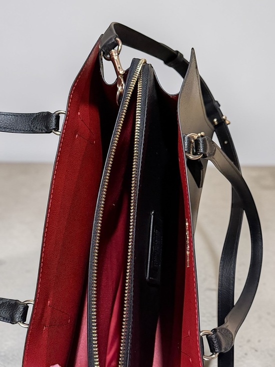 Coach Tatum Carryall Black Double Face Pebbled Leather Handbag C4078 NWOT - Picture 10 of 14